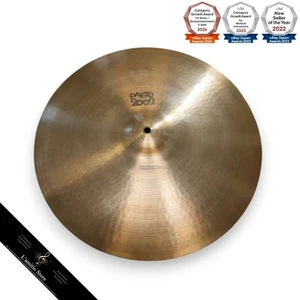 Platillo Paiste 2002 mediano 18 pulgadas logotipo negro vintage - Imagen 1 de 5