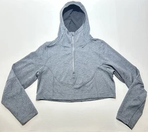 Lululemon 1/2-Reißverschluss Hoodie Damen Medium Cropped grau Performance Stretch gebraucht, in einwandfreiem Zustand - Bild 1 von 6