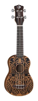Luna UKE TRIBAL SOPRANO Ukulele, Natural - Image 1 of 3