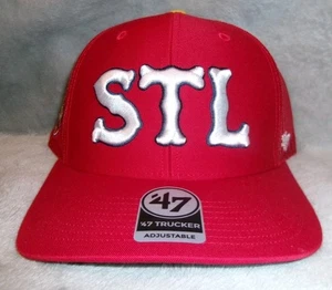 St. Louis Cardinals 47 Brand Trucker Red MLB 2024 City Connect Mütze Cap Neu - Bild 1 von 7