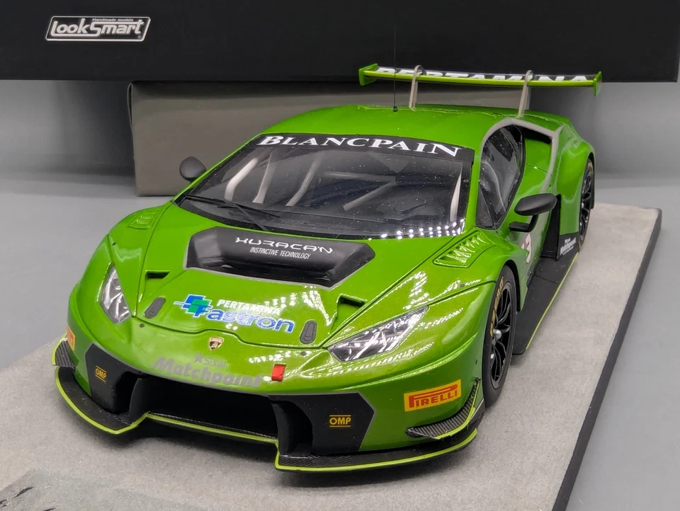 Modellautos 1:18 Looksmart Lamborghini Huracan GT3 Metallic Green #63 OVP - Bild 1 von 4