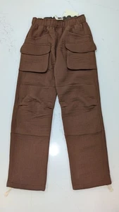 Paratodo Tundra Trousers Brown Quilted Cotton Pants Size S Made in USA NWT - Picture 1 of 7
