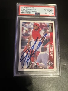 Ivan Rodriguez Signed Autograph 1996 Collectors Choice #345 - Picture 1 of 1