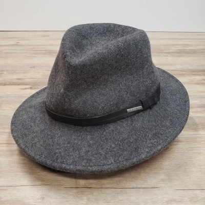 Sombrero Stetson Fedora aplastable repelente al agua lana para hombre mediano hecho en EE. UU. Foto 1 de 4