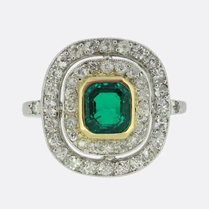 2.5Ct Art Deco Style Lab Created Diamond Engagement 14K White Gold Finish Ring - Picture 1 of 11