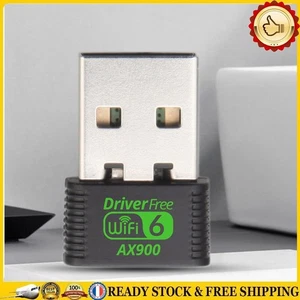 USB WiFi 6 Adapter 900Mbps Wireless WiFi Adapter Dual Band 2.4 & 5.8 GHz for PC - Afbeelding 1 van 12