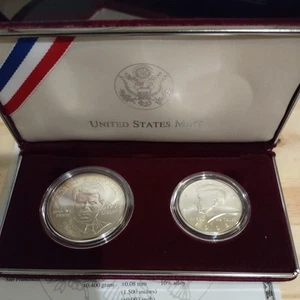 1998-S Robert F. Kennedy Commemorative Collector Set Silver $1 and $.50 Coins - Picture 1 of 15