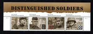 Briefmarken - USA (um 2000) Distinguished Soldiers SC#3393-3396 - Bild 1 von 4