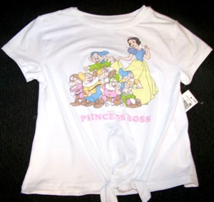 NWT Disney Princess Snow White & 7 Dwarfs s/s Knot Shirt Girl's Small 6 6x - Picture 1 of 2