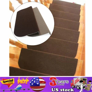 Juego de 13 peldaños adhesivos para escaleras de alfombra antideslizante 55 * 24 cm EE. UU. - Imagen 1 de 26