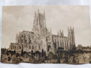 Vintage handkolorierte Postkarten 6 1940er Jahre St. John's Cathedral New York - Bild 1 von 14