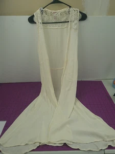 Arizona Womens Duster Vest White Sz M Lace Romantic Countryside Beach - Picture 1 of 9