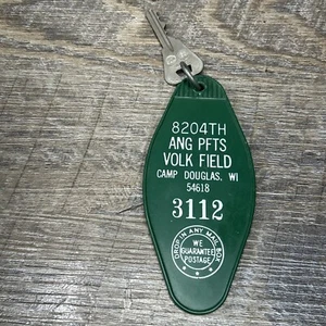 Rare - 8204th ANG PFTS VOLK FIELD # 3112 Camp Douglas Wisconsin Large Room Key - Picture 1 of 5