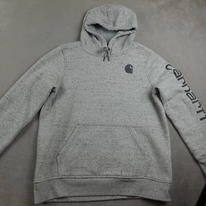Carhartt Hoodie Youth L Gray Everyday Basic Lounge Long Sleeve Graphic Print - Picture 1 of 20