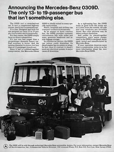 Autobús Mercedes-Benz O 309D 1971 Angkor minibús anuncio impreso original - Imagen 1 de 1