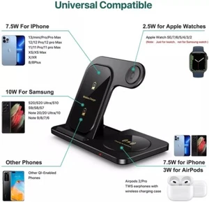 15w Fast Charging 3-in-1 Wireless Charging Dock for Apple Devices - Picture 1 of 4