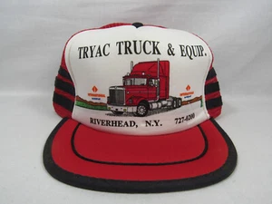 Vintage TRYAC TRUCK & EQUIPMENT RIVERHEAD NY Trucker Snapback Hat Cap - Picture 1 of 5