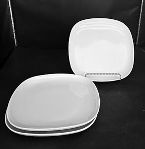 3 IKEA Plates Square White 7” 13286 (365+ Group) Super Condition Susan Pryke
