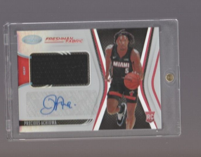 2020-21 Certified Freshman Fabrics RPA Rookie PRECIOUS ACHIUWA Miami Heat