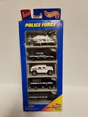 Hot Wheels Police Force 1996 paquete de 5 #17461 sellado nuevo diecast Foto 1 de 4