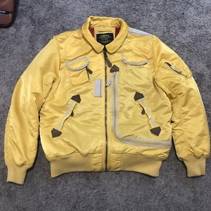 Alpha Industries Injector X B-15 Flight Bomber Jacket XL Yellow The Weekend - Picture 1 of 18