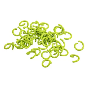 Open Jump Rings, 8mm Colorful O-ring Connectors, Fluorescent Green, 200Pcs - Picture 1 of 5
