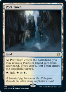 PORT TOWN mtg NM-M Commander Crimson Vow rara 1 carta - Foto 1 di 1