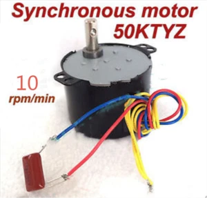 Synchronous Motor 50KTYZ AC 110V 120V 50/60Hz 10rpm/m CW/CCW 6W Torque 6.2kgf.cm - Picture 1 of 6