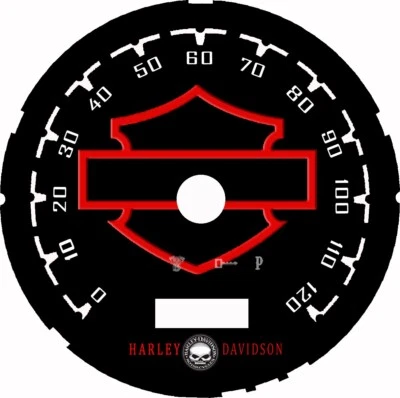 Placa frontal personalizada Harley Davidson Fat Boy 1997-2003 velocímetro MPH - Imagem 1 de 4