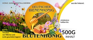 Etiketten bunt für deutschen Bienenhonig BLÜTENHONIG 100Stk/1Pack - Bild 1 von 1