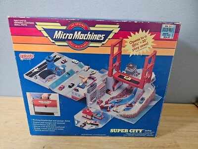 Micro Machines Super City Red Toolbox Playset 1988 Galoob NEAR COMPLETE w/ Box - Image 1 of 4