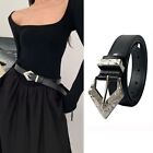 Luxury Design Leather Belt Casual Thin Waist Strap Chic Pin Buckle Waistband