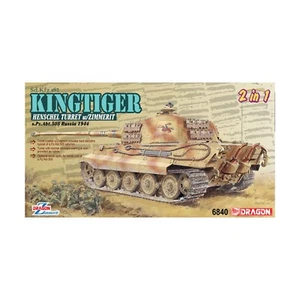 Dragon #6840 Sd.Kfz.182 Kingtiger Henschel Production con Envoltura Retráctil Zimmer - Imagen 1 de 1