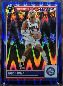 2023-24 Panini Premium Stock Buddy Hield Blue Seismic /99 Philadelphia 76ers - Picture 1 of 2