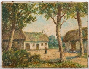 Landscape, Oil on Canvas Rural Scene - Picture 1 of 6