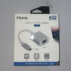 iHome USB-C to VGA Adapter W/ HD Output NEW