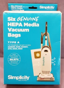 Bolsas HEPA Simplicity Tipo A S20EZM S20E S20ENT SYM 6000 5000 Series NUEVAS - Imagen 1 de 2
