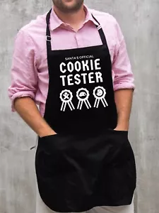 Weihnachtsmann Offizielle Plätzchentester Schürze Lustige Schürze Geschenk für Papa, Ehemann - Bild 1 von 3