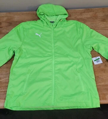 Chaqueta Puma Para Hombre Verde Cremallera Completa Con Capucha F-Z ¡Con Forro Bolsillos con Cremallera! Foto 1 de 4