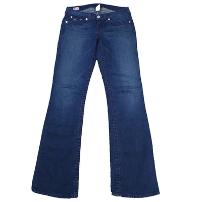 True Religion Thick Stitch Jeans Womens Size 29 Blue Becky Super T Bootcut USA - Image 1 of 4