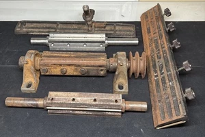 Vintage Jointer Planer 6 Inch Jointer Cutter Heads Assembly & Tool Rests Lot - Picture 1 of 12