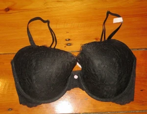 Victorias Secret Lined Demi black underwire lace Bra 34DDD NEW - Picture 1 of 2