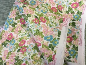 Blendworth Fabric Remnant Hermione watermelon cotton linen mix 115 cm - Picture 1 of 2