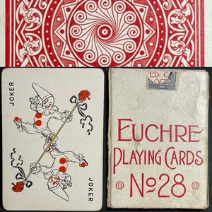 c1885 Philadelphia Club Euchre A. Dougherty Indicator Antique Playing Cards - Picture 1 of 19