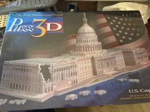 Vintage 1994 3D Foam Puzzle U.S. Capitol Challenging 718 pcs Sealed Bag - Picture 1 of 4