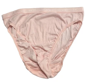 Y2K Victoria’s Secret vintage cotton high Leg brief panties XL 2001 Pink - Picture 1 of 5