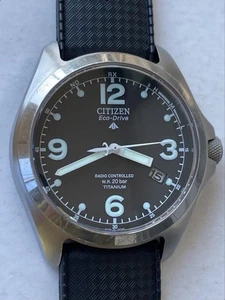 CITIZEN PROMASTER LAND PMD56-2861 Eco-Drive Titanium Watch Black Dial - Picture 1 of 12