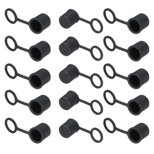 15pcs BNC-B Port Duct Covers Caps Silicone Plugs Protector, Black - Photo 1 sur 4