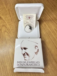 Coin City Of Vatican Pope Francis 5 Silver Proof Q14 - Bild 1 von 5