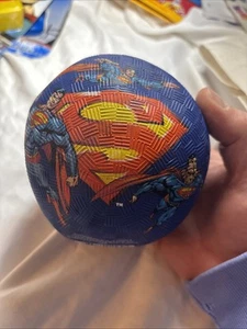 Small DC Comic Superman Justice League Basketball Blue Needs Aired Up - Picture 1 of 4